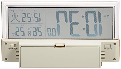 SEIKO Alarm Clock SQ782B See-through LCD Wood Grain 107x190x41mm Battery Powered_2