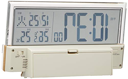 SEIKO Alarm Clock SQ782B See-through LCD Wood Grain 107x190x41mm Battery Powered_4