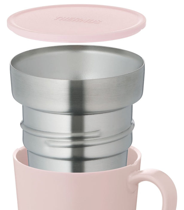 Thermos JDC-241 LP Heat Insulation Mug 240ml Light Pink Stainless Steel NEW_3