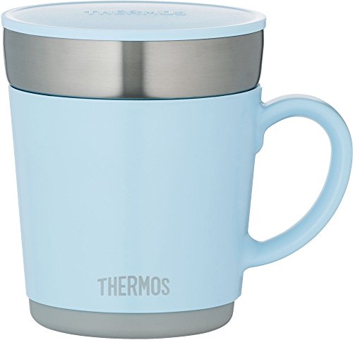 Thermos Heat Insulation Mug 350ml Light Blue JDC-351LB Stainless Steel with Lid_2