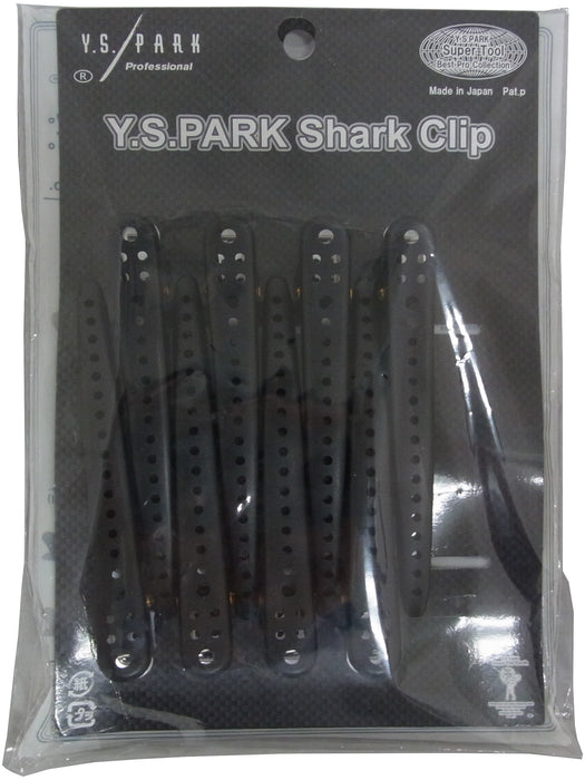 YS Park Shark hair clip Set of 8 pieces Black Metal for Professionals BY08AT036_1
