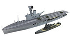 Aoshima 1/700 Waterline Series British Aircraft Carrier HMS Hermes Richelie Kit_1