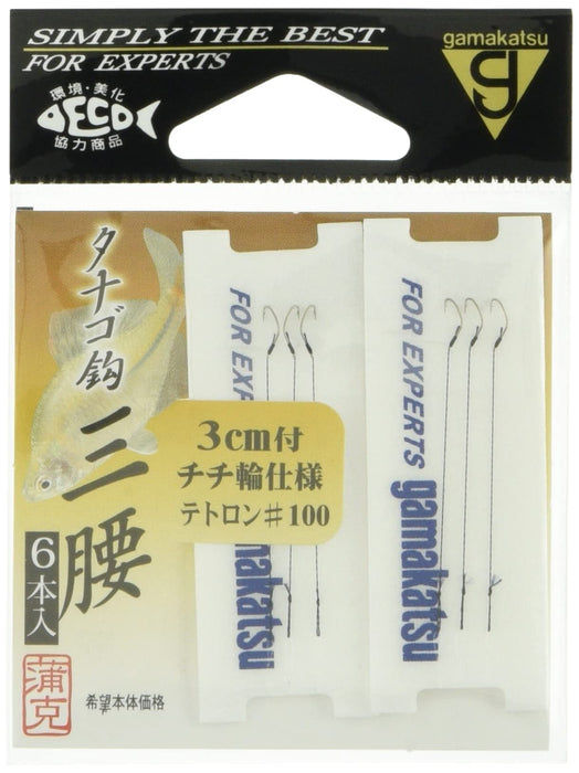 Gamakatsu Tanago hook with Tetron thread Harisu 100 Set of 6 pieces Fishing Hook_1