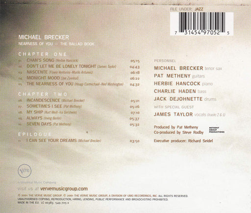 [SHM-CD] Nearness Of You (The Ballad Book) Michael Brecker UCCU-5830 Jazz NEW_2