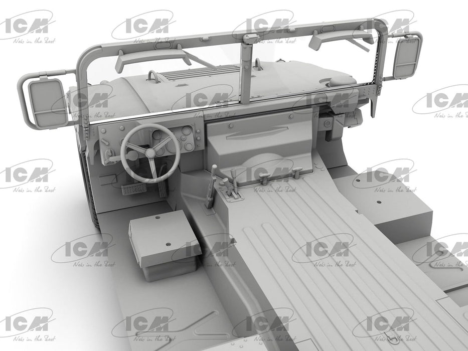 ICM 1/35 America Humvee M1097A2 Plastic Model Kit ICM35435 with 2 decal NEW_6