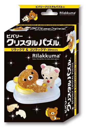 BEVERLY 39-Piece Crystal Puzzle Rilakkuma & Korilakkuma Plastic 3D Puzzle ‎50212_2