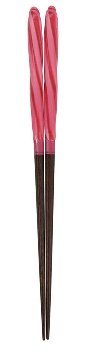 Aoba Chopsticks Natural Wood Twisted Candy Red 23cm Made in Japan Acrylic Paint_1