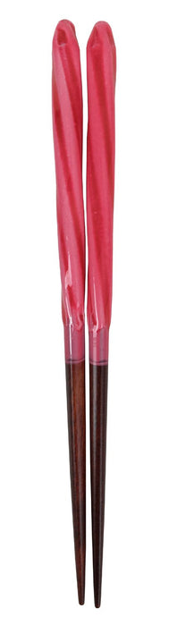 Aoba Chopsticks Natural Wood Twisted Candy Red 18cm Made in Japan Acrylic Paint_1