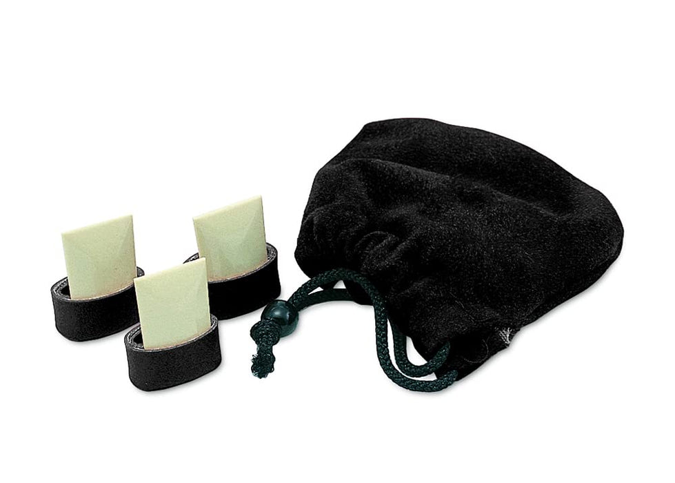 Japanese Musical Instrument Koto Tsume Finger Pick Large Size Set With Pouch NEW_1