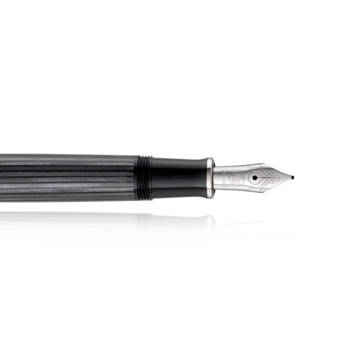 Pelikan fountain pen EF extra fine point black stripe Suberen M405 FP EF NEW_3