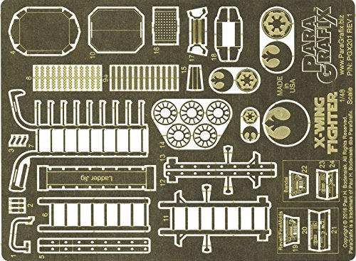 ParaGrafix X-Wing Fighter Bandai Fine Molds Revell 1/48 Photo Etching Parts NEW_1