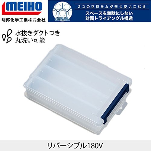 MEIHO Tackle Box Reversible 180V. 205x145x50mm Clear For All Fishing Type NEW_2