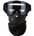H Co.select clear lens goggle & face mask set Shock Resistant black HS-GOG01MS_1