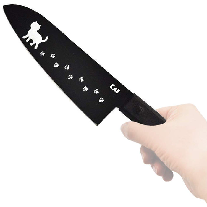 Kai AB5801 Nyammy Kitchen Santoku Knife Cat Design 165mm 6.5” Stainless Steel_6
