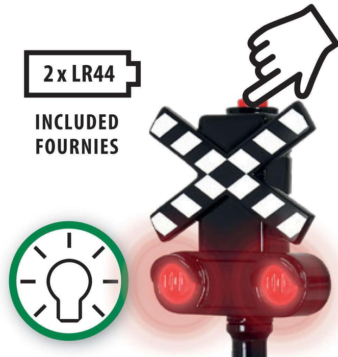 BRIO 33862 Crossing Signal with Light Toy Train Accessory Kids Battery Powered_4