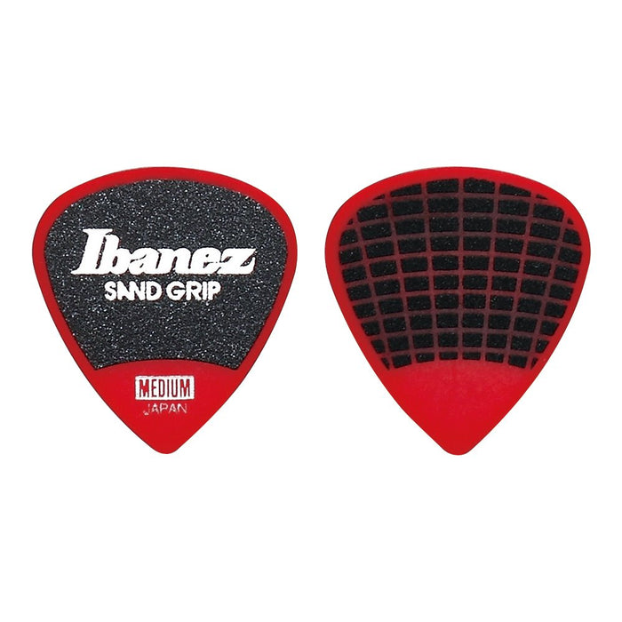 IBANEZ Guitar Pick PA16MSG-RD MEDIUM 0.8mm Set of 10 picks Red MEDIUM Sand Grip_1
