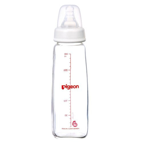 Pigeon Heat-resistant glass 240ml Slim type baby bottle w/ Silicon Nipple ‎00363_2