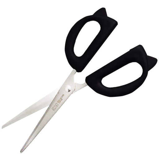 Kai DH2721 Nyammy Kitchen Scissors Black Cat Design Stainless Case with magnet_2