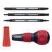 VESSEL PROKON Ball Grip Screwdriver set 220W-BC3A Made in JAPAN Black/Red NEW_1