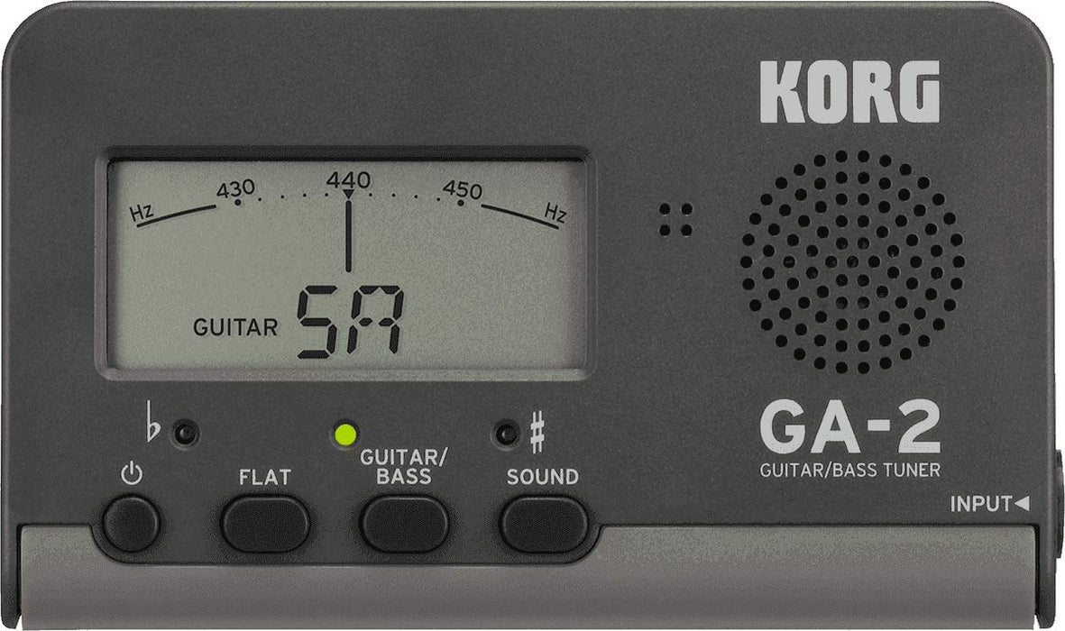 KORG Compact Guitar Bass Tuner GA-2 Flat Tuning Light Weight Battery Powered NEW_2