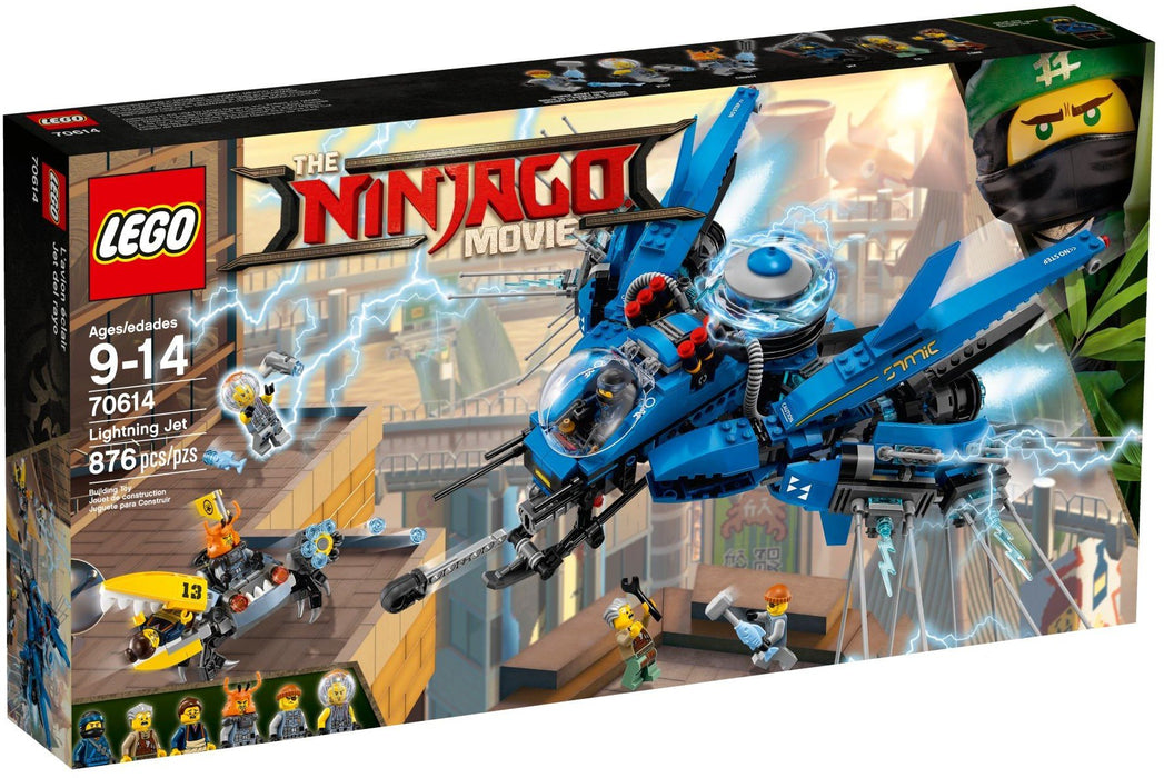 Lego 70614 NinjaGo Movie Jay's Lightning Jet Anime 876 Pieces Plastic Block Toy_1