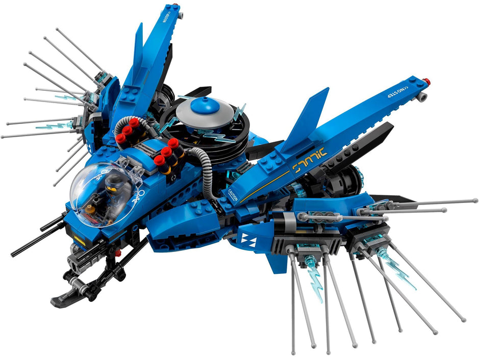 Lego 70614 NinjaGo Movie Jay's Lightning Jet Anime 876 Pieces Plastic Block Toy_2