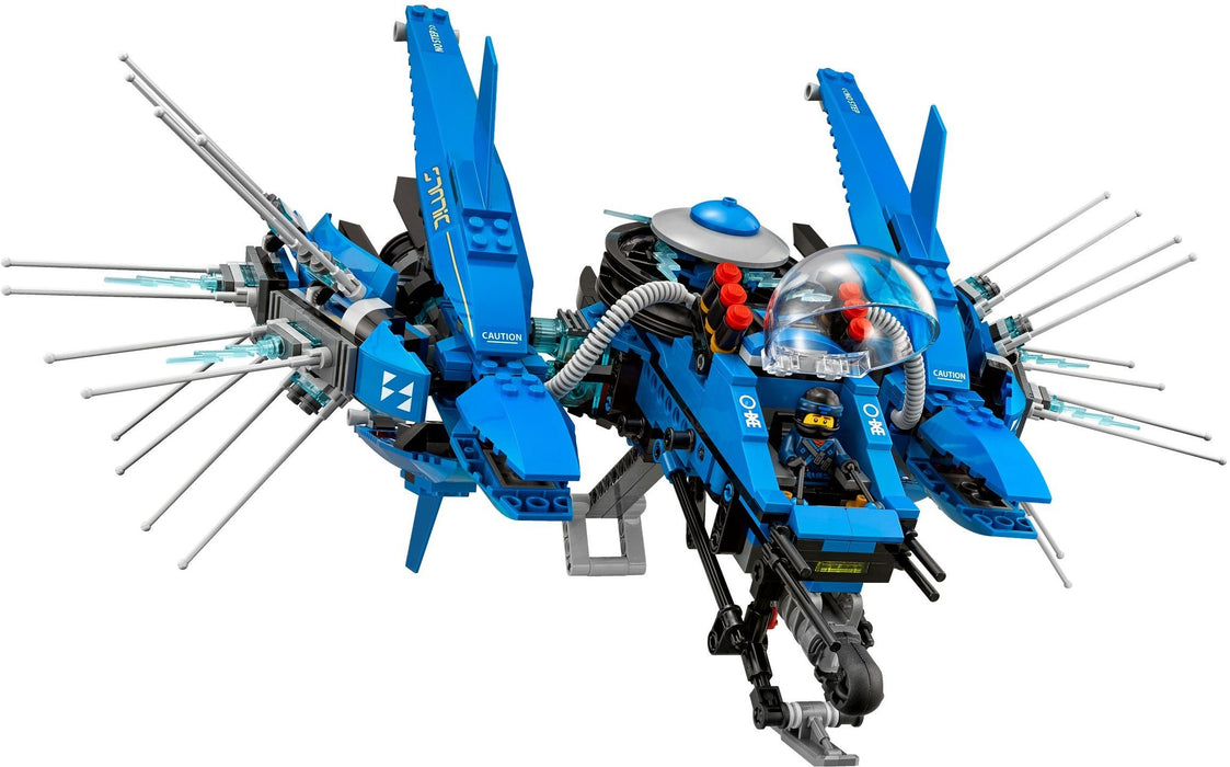 Lego 70614 NinjaGo Movie Jay's Lightning Jet Anime 876 Pieces Plastic Block Toy_4
