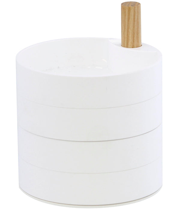 YAMAZAKI home Tosca 4-Tiered Jewelry Tray White 3408 ABS Resin W10xD10xH12.2cm_1