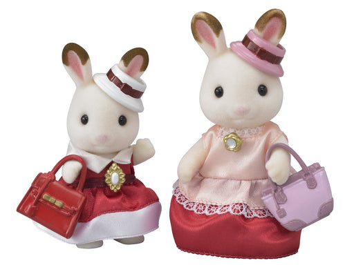 EPOCH Sylvanian families town series Dress up Duo Set rabbit pair PVC Doll NEW_1