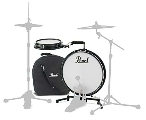 Pearl PCTK-1810BG Compact Traveler kit 10" Snare 18" Bass with Bag Black NEW_1
