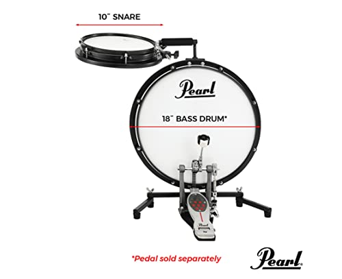 Pearl PCTK-1810BG Compact Traveler kit 10" Snare 18" Bass with Bag Black NEW_4