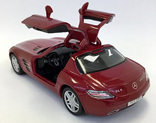 KINSMART 1/36 scale Mercedes-Benz SLS AMG Pullback Mini Car Diecast Wine Red NEW_3