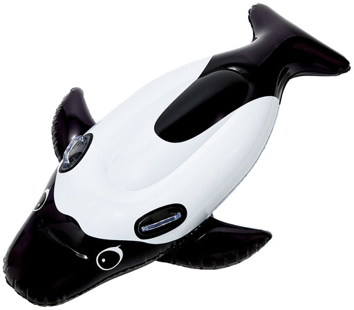 Igarashi Panda Dolphin Float Clear Black PVC Vinyl Swimming play Toy ‎FRS-148V_1