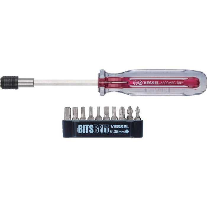 VESSEL Hex driver set with 10 pieces bit Short bit replacement type TD-6310HX_1