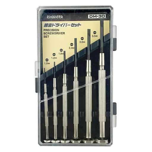 Engineer DM-30 Precision Screw driver set Flat head Type Set of 6 Plastic, Metal_1