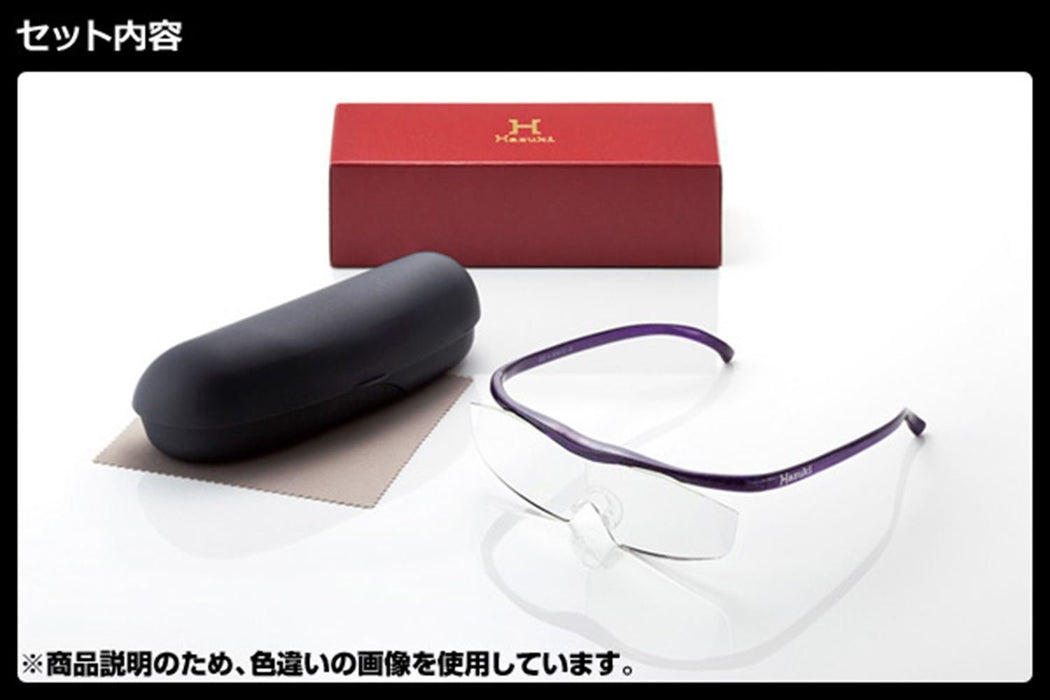 Hazuki Loupe large 1.6 times clear lens White Glasses Style with Case, cloth NEW_2