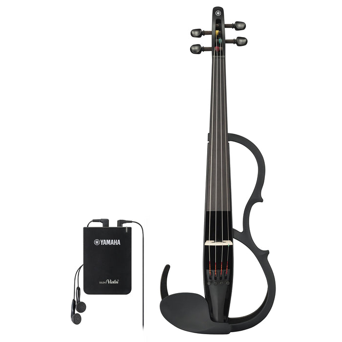 Yamaha Silent Violin YSV104 BL Black Electric Musical Instrument with Earphone_1