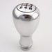 Universal Car Manual Gear Shift Knob Lever Shifter Round 5-Speed Aluminum Silver_5