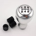 Universal Car Manual Gear Shift Knob Lever Shifter Round 5-Speed Aluminum Silver_6