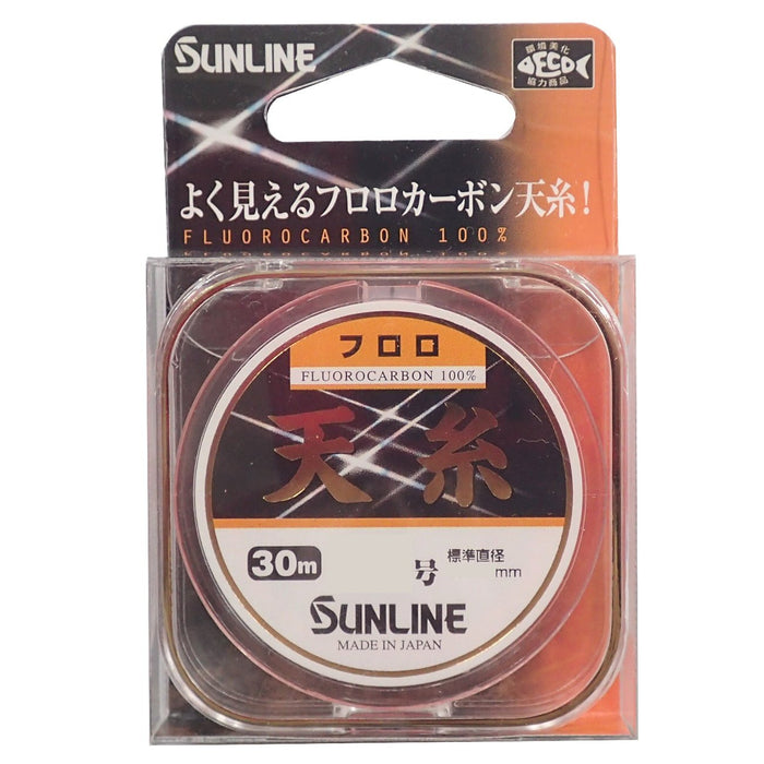 SUNLINE Tenito Fluorocarbon 30m #1.25 Matt Flash Orange Freshwater Fishing Line_1