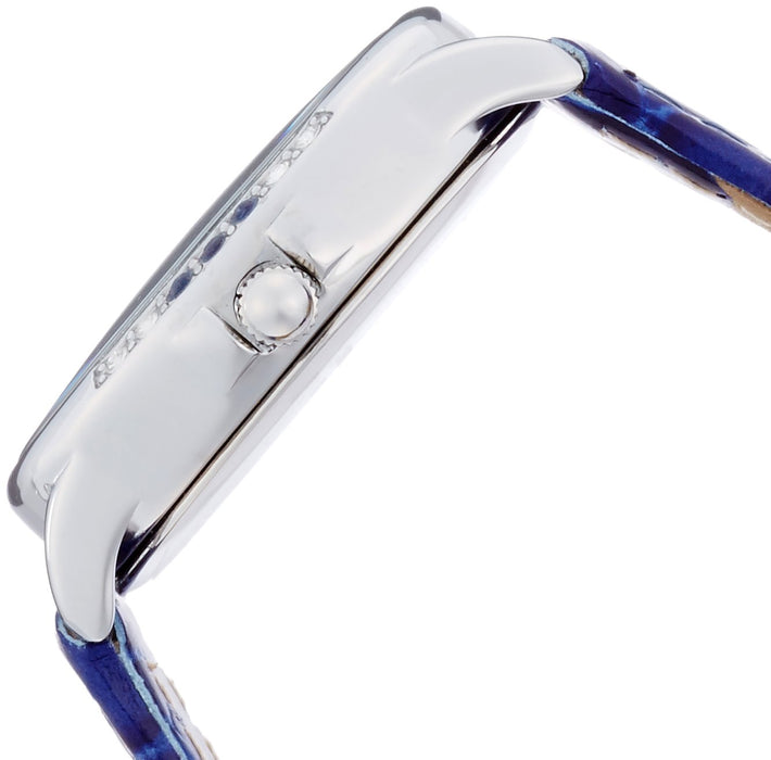 Pierre Cardin Wristwatch PC-793 Women's Blue Leather Band Silver Brass Case NEW_3