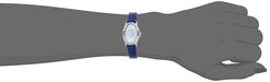 Pierre Cardin Wristwatch PC-793 Women's Blue Leather Band Silver Brass Case NEW_4