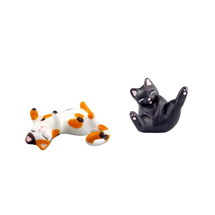 Kawada Nano Room Cat Set 1 Calico Cat Goron & Sitting Black Cat Figure NRS-001_2