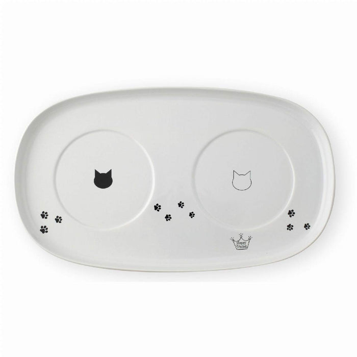 Nekoichi Cat Food Tray Double Microwave & Dishwasher Safe for 11cm Cat Bowl NEW_1