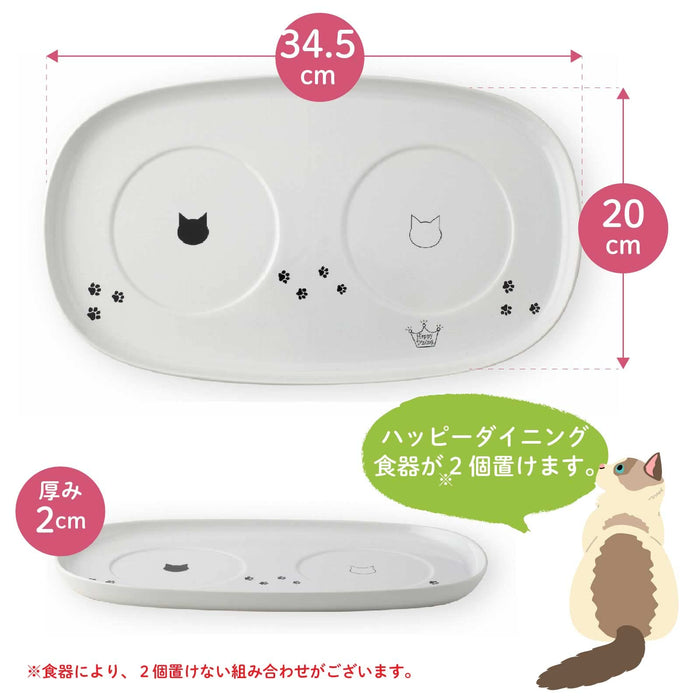 Nekoichi Cat Food Tray Double Microwave & Dishwasher Safe for 11cm Cat Bowl NEW_2