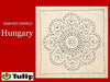 TULIP Embroidery Kit SASHIKO WORLD Hungary Round Roses KSW-012 Thred, Needle NEW_2