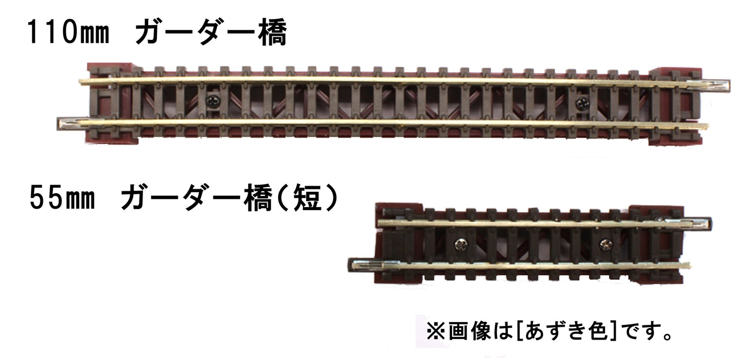 Rokuhan Z Gauge R085 Deck Girder Bridge Short Azuki color Model Railway Supplies_3
