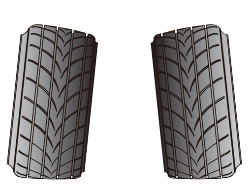 Asuka Model 1/24 scale OW-08 Orange Wheels Tire Set of 4 Pieces Stretch NEW_1