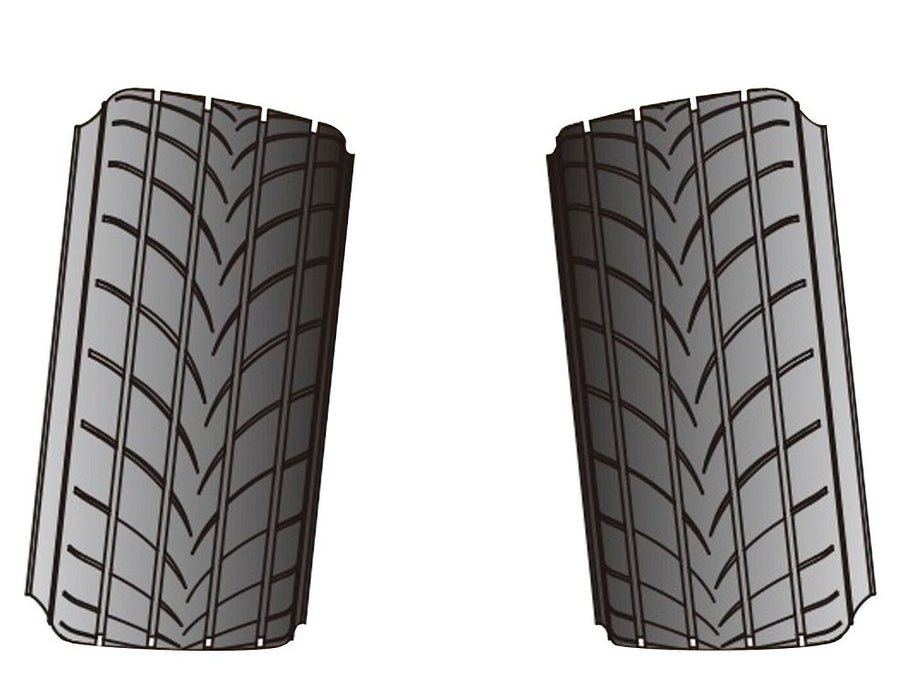 Asuka Model 1/24 scale OW-08 Orange Wheels Tire Set of 4 Pieces Stretch NEW_1