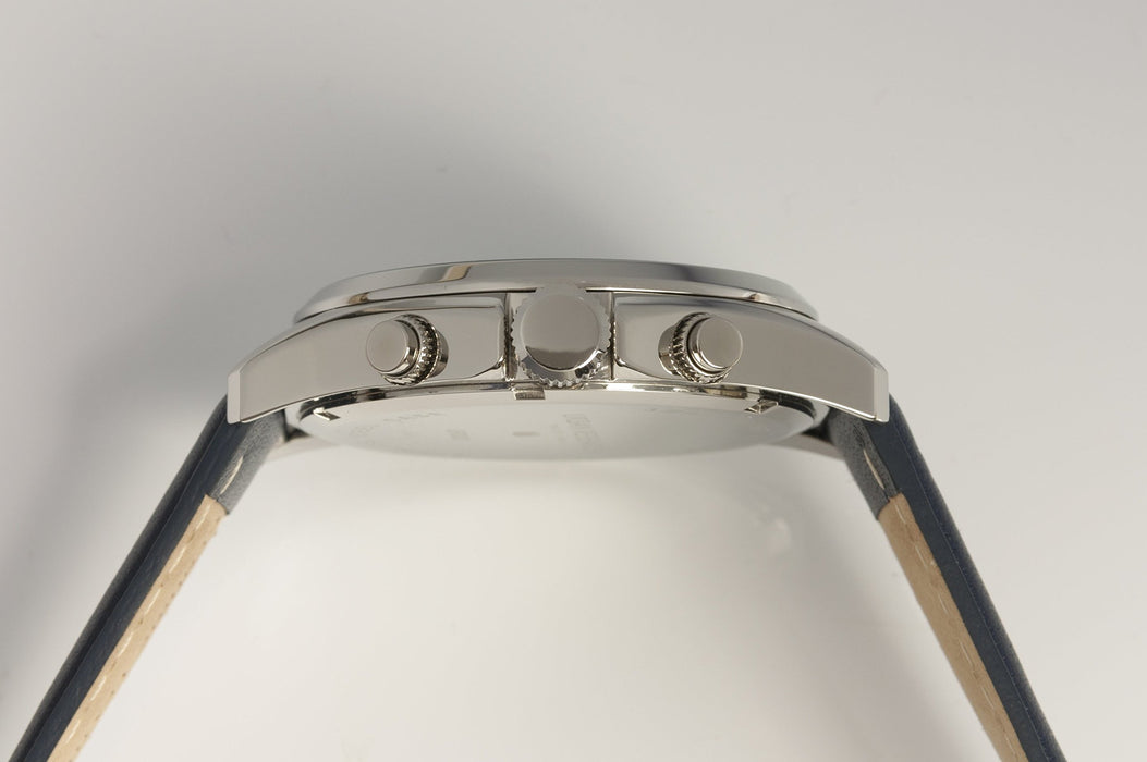 URBAN RESEARCH Watch UR003-02 Men's Blue Leather Band Silver Case Chronograph_3